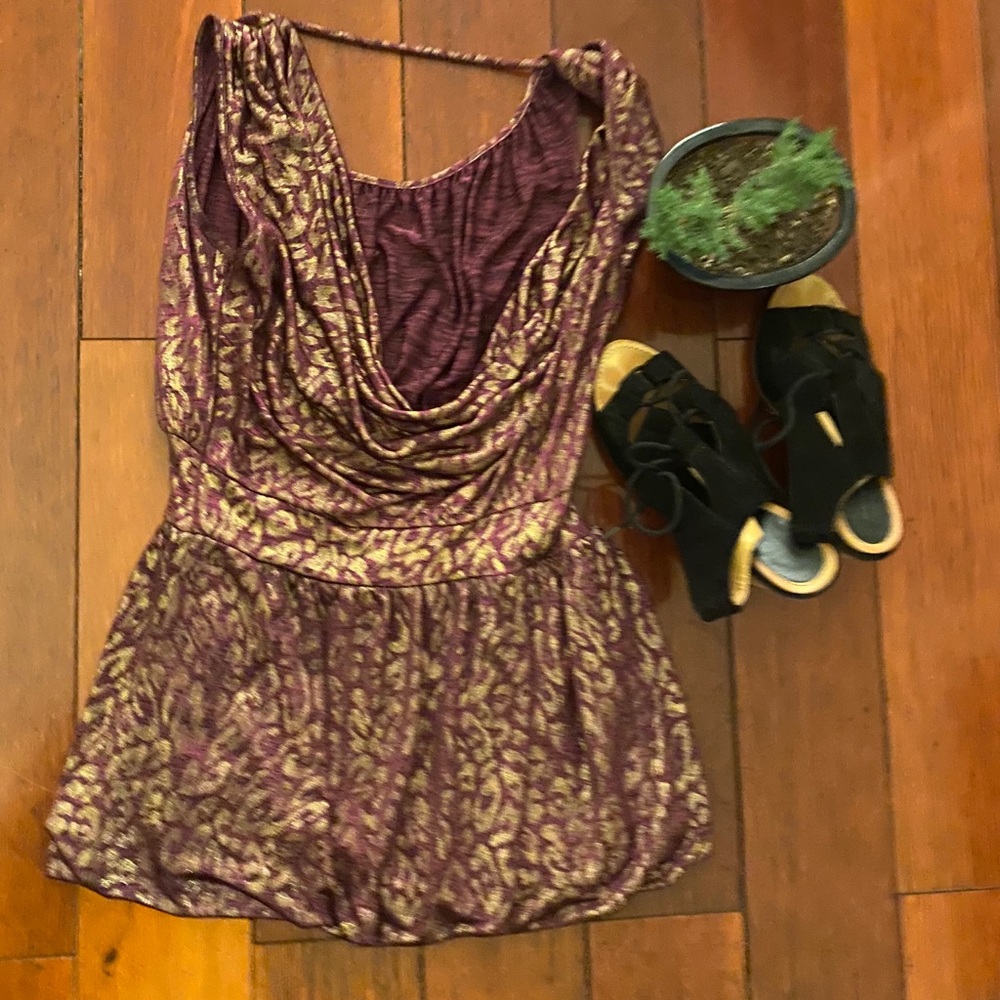 Gold and purple fancy top!